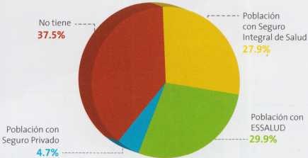 Población segun seguro de salud en Arequipa en el 2010